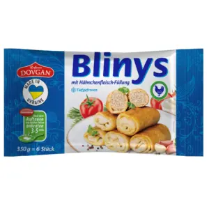 DOVGAN: 6 Creps rellenos de carne de pollo