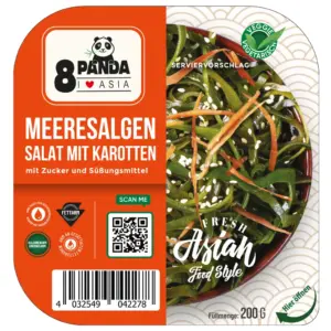 8 Panda: Ensalada de algas marinas con zanahorias