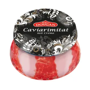 DOVGAN: Caviar rojo (sucedaneo) con queso crema