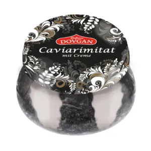 DOVGAN: Caviar negro (sucedaneo) con queso crema